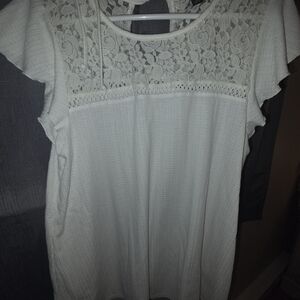 Torrid Cream Lace Blouse
